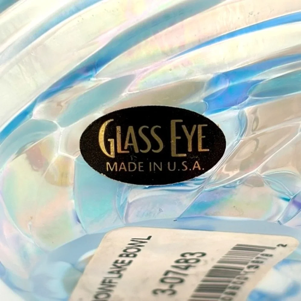 Glass Eye Studio Snowflake Twist Mini Wave Bowl